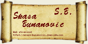 Spasa Bunanović vizit kartica